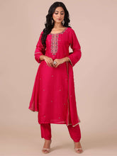 Rani Color Suit in Cutdana, Thread and Applique Work